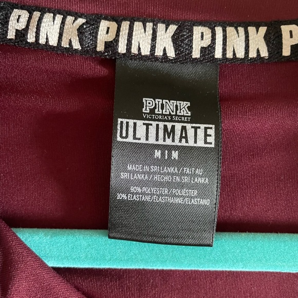 VS Pink Ultimate Maroon Yoga Half ZIP Pullover - Picture 4 of 4